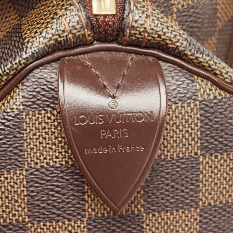 Pre Owned Louis Vuitton Damier Ebene Canvas Speedy 25 Bag