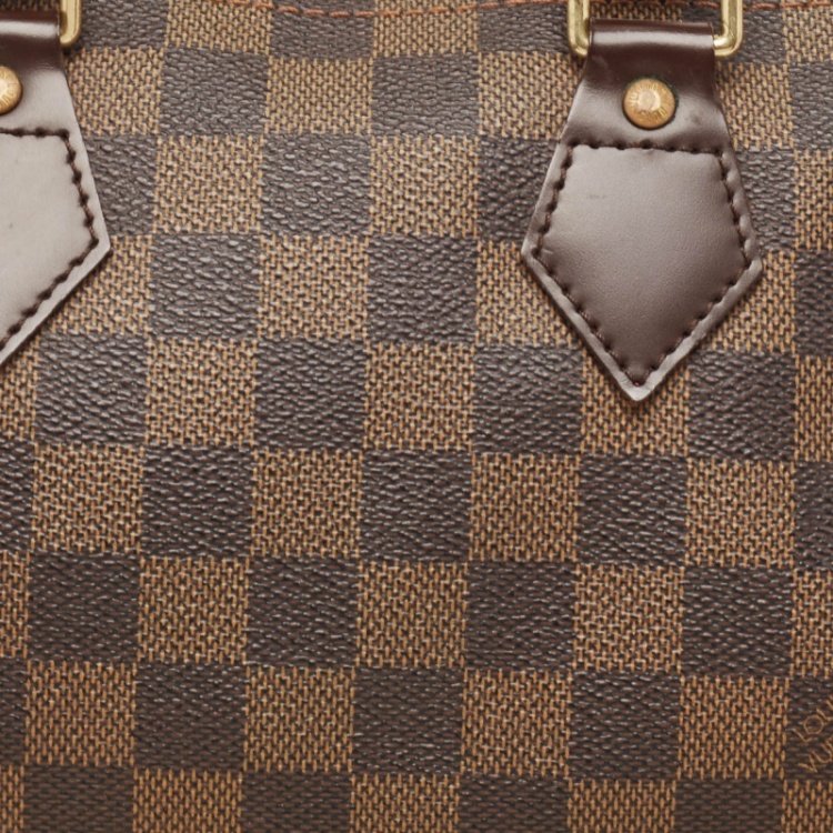 Pre Owned Louis Vuitton Damier Ebene Canvas Speedy 25 Bag