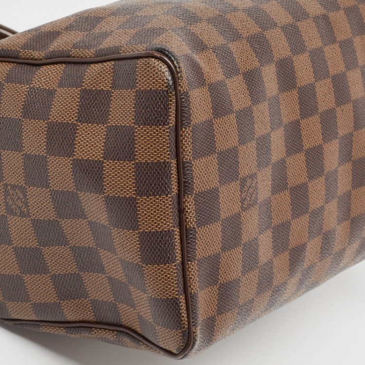 Pre Owned Louis Vuitton Damier Ebene Canvas Speedy 25 Bag
