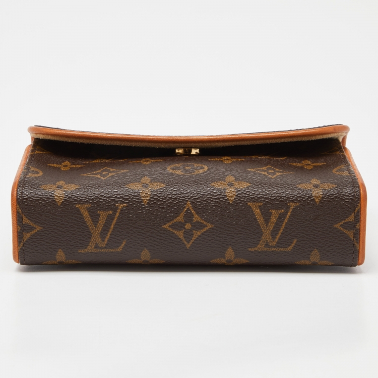 Pre Owned Louis Vuitton Monogram Coated Canvas Pochette Florentine Belt Bag