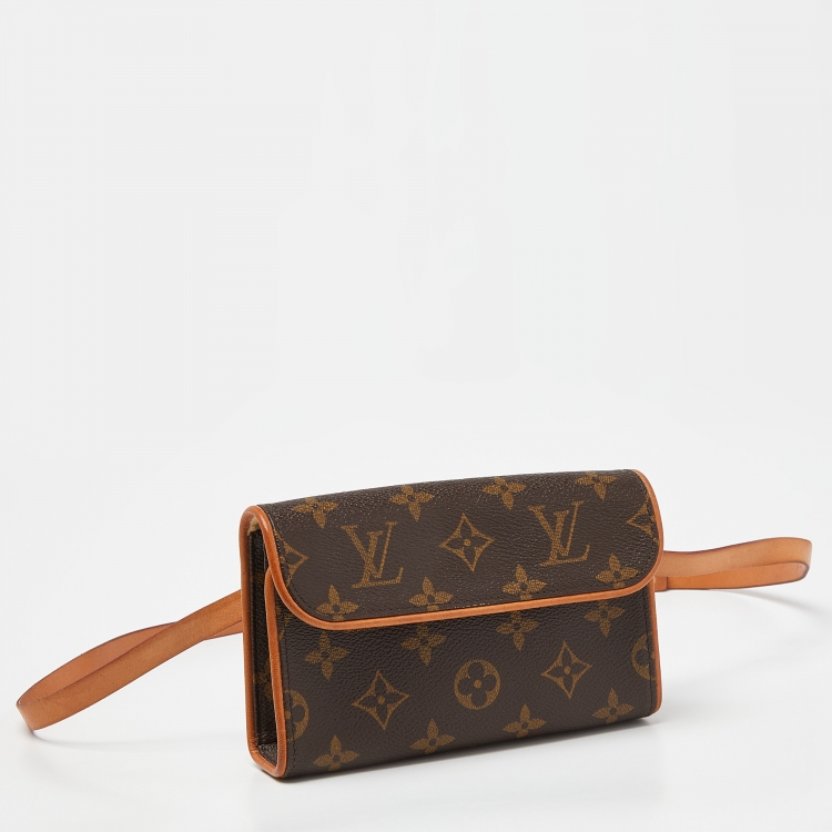 Pre Owned Louis Vuitton Monogram Coated Canvas Pochette Florentine Belt Bag