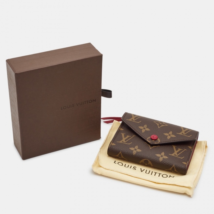 Pre Owned Louis Vuitton Aurore Monogram Canvas Victorine Compact Wallet