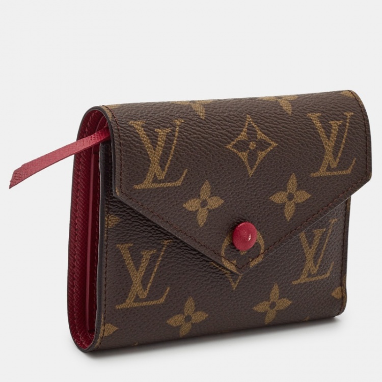 Pre Owned Louis Vuitton Aurore Monogram Canvas Victorine Compact Wallet