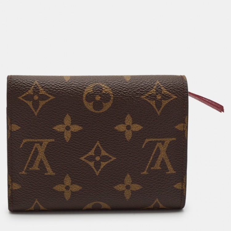 Pre Owned Louis Vuitton Aurore Monogram Canvas Victorine Compact Wallet