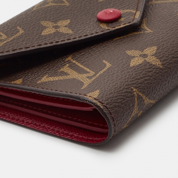 Pre Owned Louis Vuitton Aurore Monogram Canvas Victorine Compact Wallet