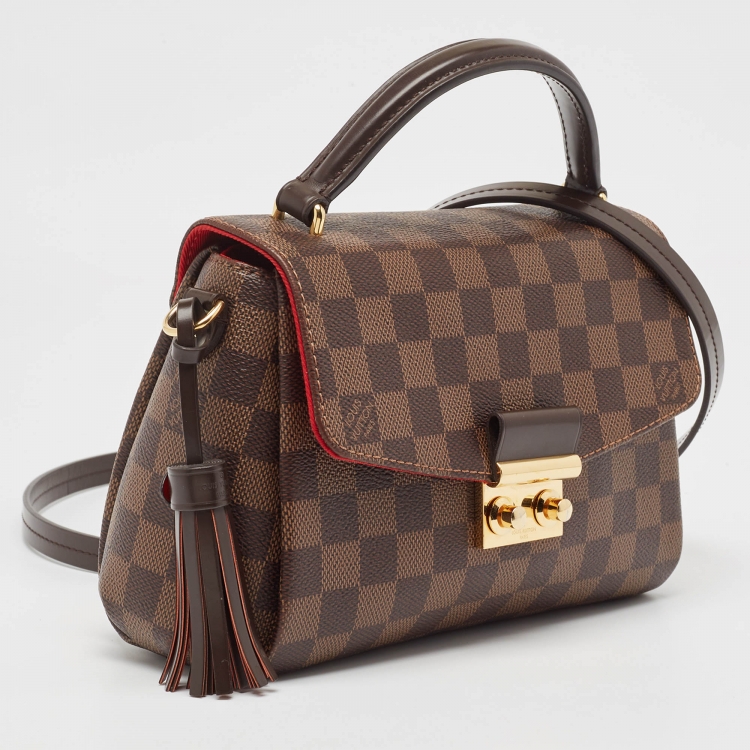 Pre Owned Louis Vuitton Damier Ebene Canvas Croisette Bag