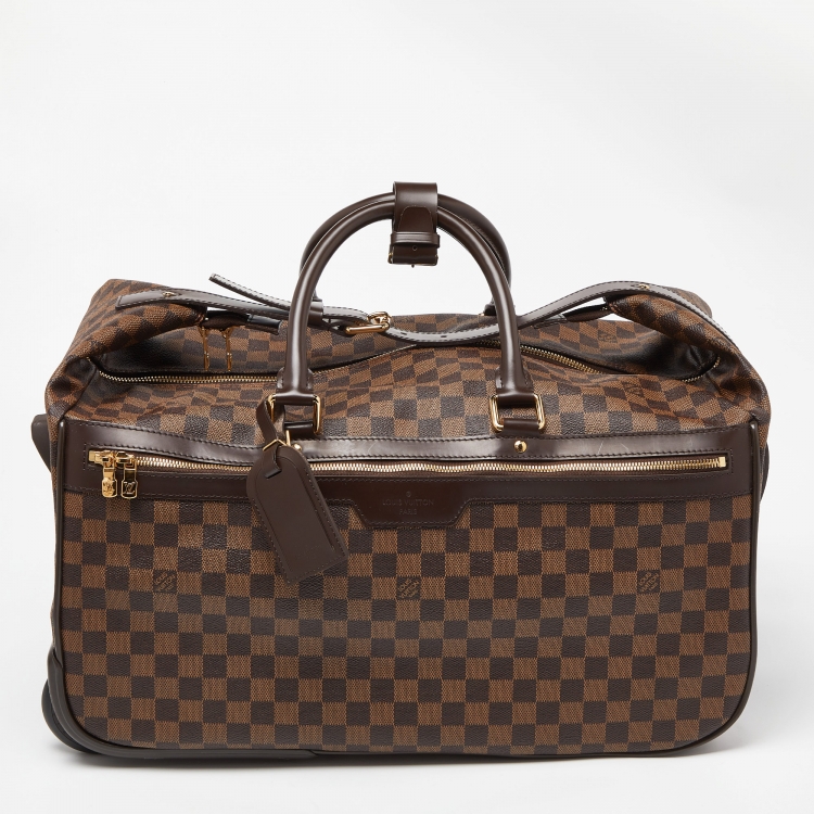 Pre Owned Louis Vuitton Damier Ebene Canvas Eole 50 Rolling Luggage