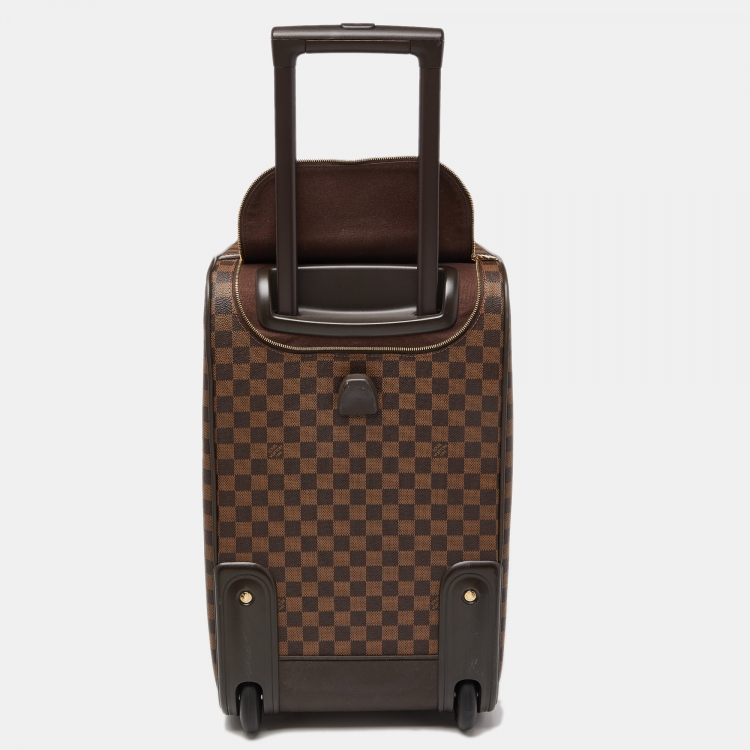 Pre Owned Louis Vuitton Damier Ebene Canvas Eole 50 Rolling Luggage