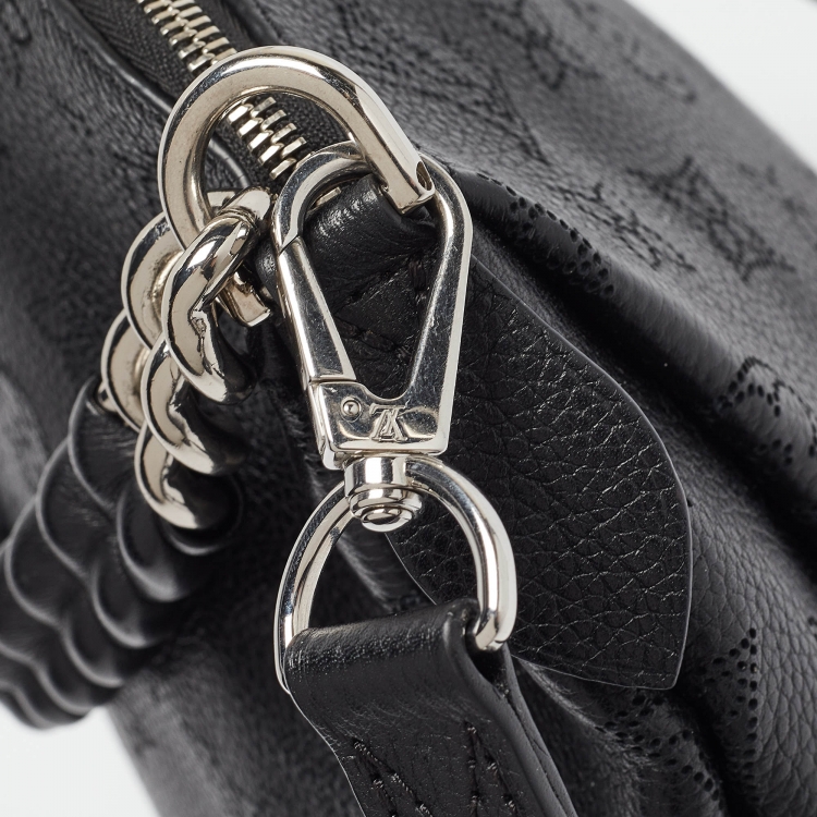 Pre Owned Louis Vuitton Black Monogram Mahina Leather Babylone Chain BB Bag