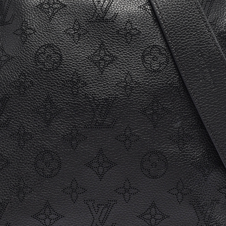 Pre Owned Louis Vuitton Black Monogram Mahina Leather Babylone Chain BB Bag