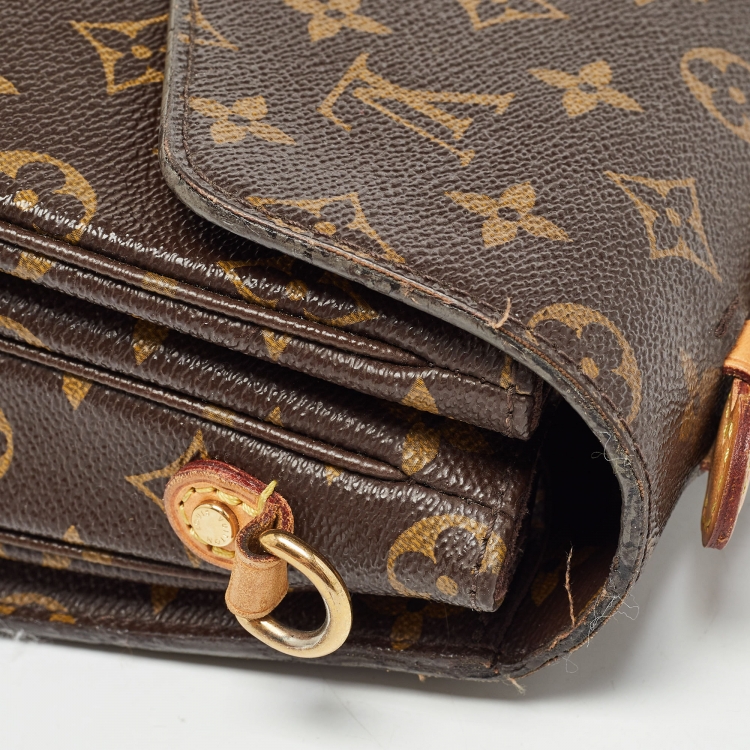 Pre Owned Louis Vuitton Monogram Canvas Pochette Metis Bag