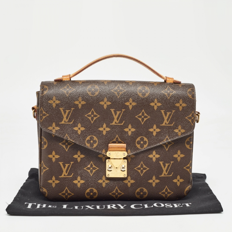 Pre Owned Louis Vuitton Monogram Canvas Pochette Metis Bag