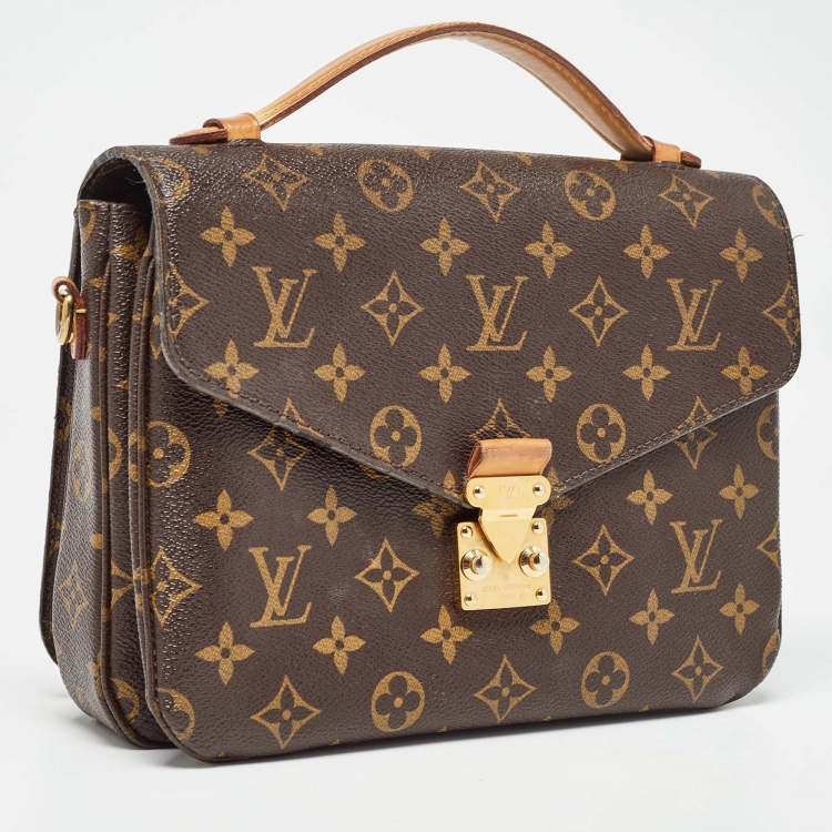 Pre Owned Louis Vuitton Monogram Canvas Pochette Metis Bag
