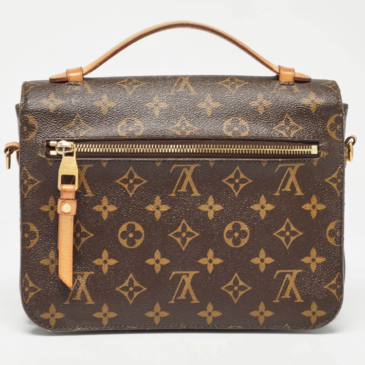 Pre Owned Louis Vuitton Monogram Canvas Pochette Metis Bag