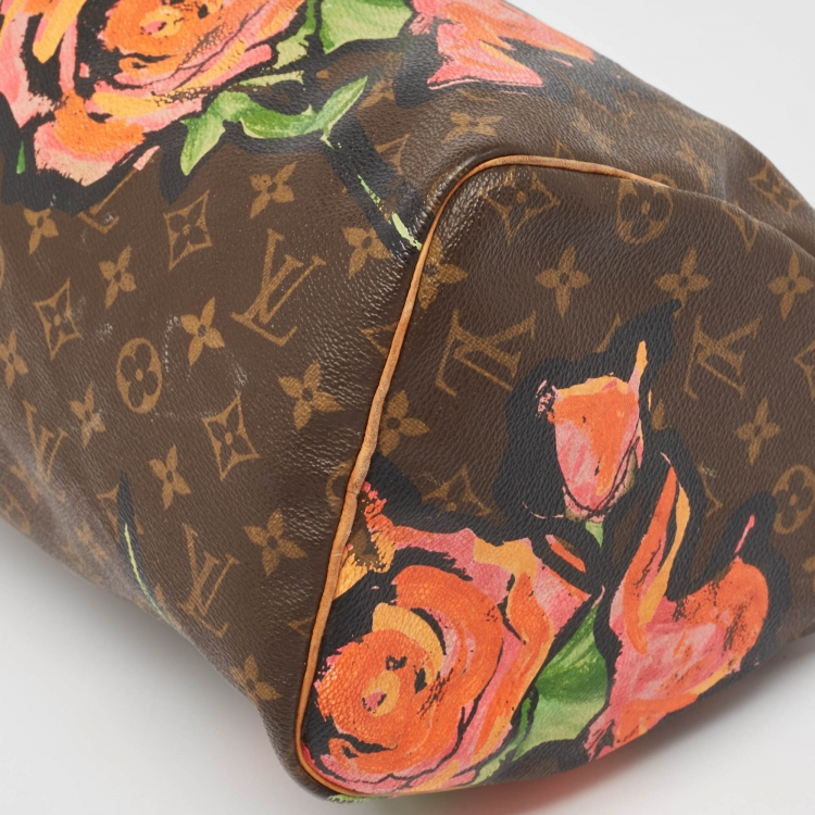 Pre Owned Louis Vuitton Multicolor Monogram Canvas Limited Edition Stephen Sprouse Roses Speedy 30 Bag