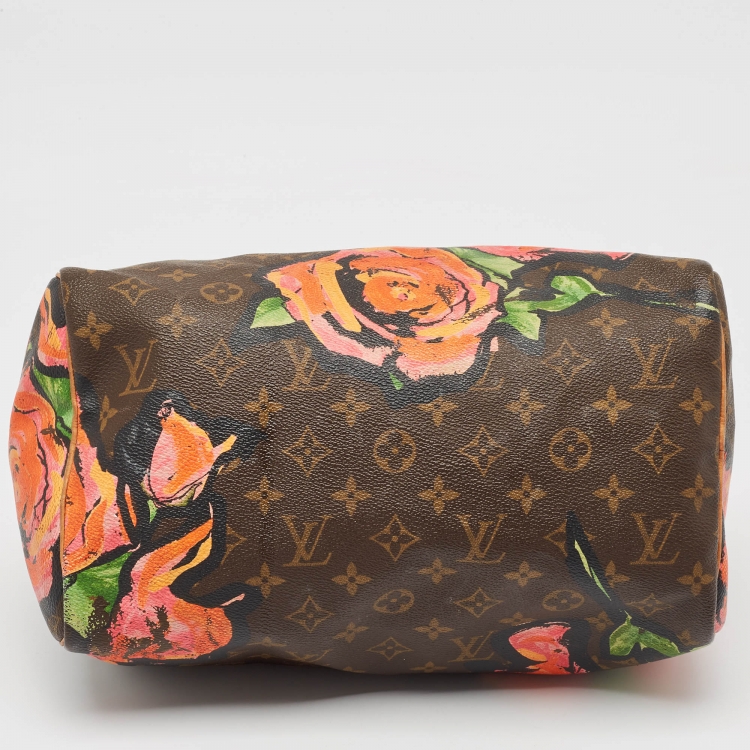 Pre Owned Louis Vuitton Multicolor Monogram Canvas Limited Edition Stephen Sprouse Roses Speedy 30 Bag