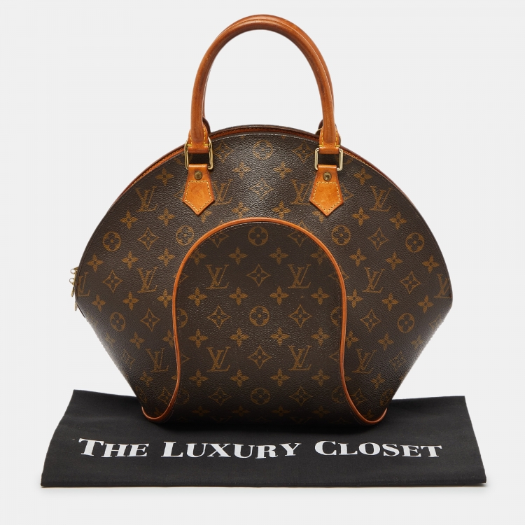 Pre Owned Louis Vuitton Brown Canvas Monogram Ellipse MM Bag