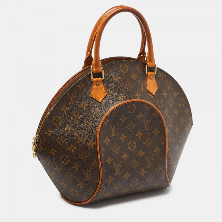 Pre Owned Louis Vuitton Brown Canvas Monogram Ellipse MM Bag