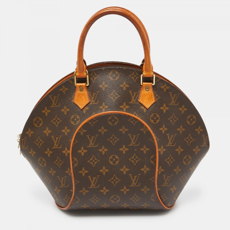 Pre Owned Louis Vuitton Brown Canvas Monogram Ellipse MM Bag