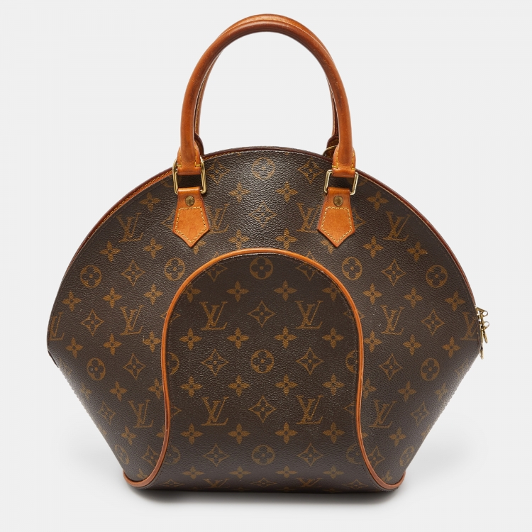 Pre Owned Louis Vuitton Brown Canvas Monogram Ellipse MM Bag