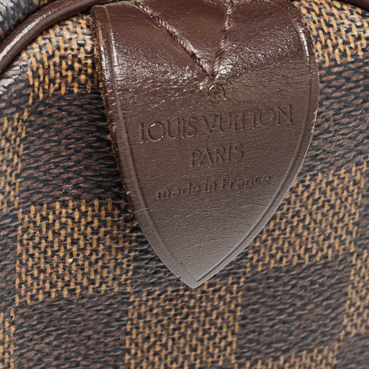 Pre Owned Louis Vuitton Damier Ebene Canvas Speedy 30 Bag