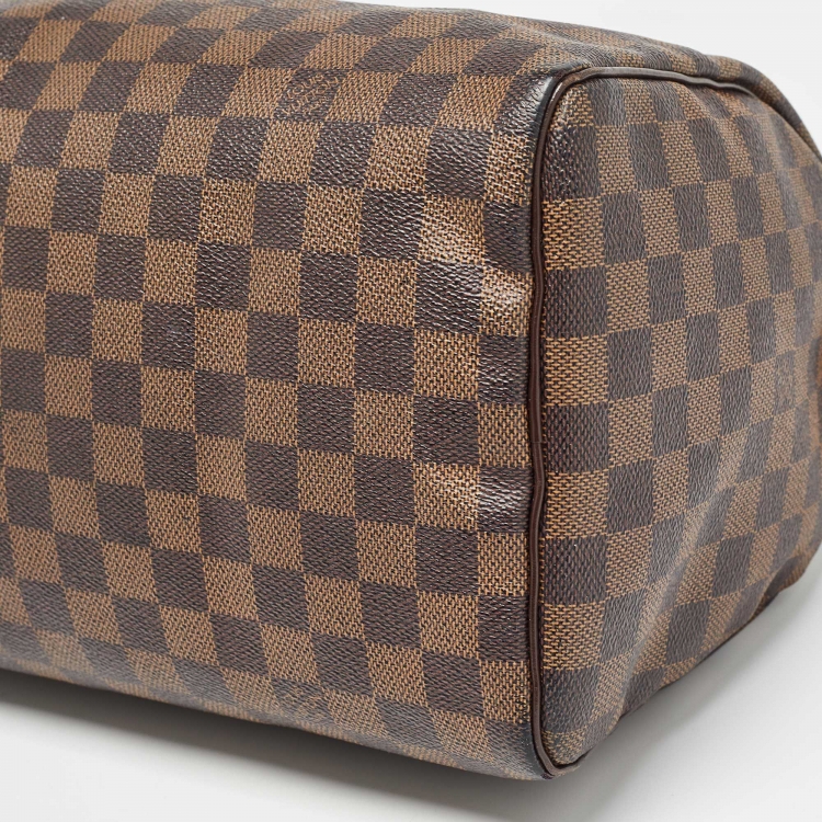 Pre Owned Louis Vuitton Damier Ebene Canvas Speedy 30 Bag