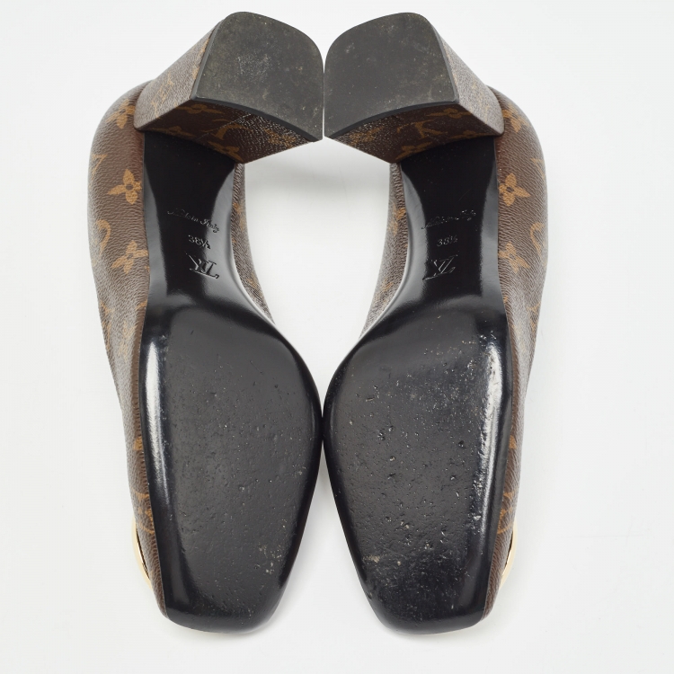 Pre Owned Louis Vuitton Monogram Canvas Madeleine Pumps Size 38.5
