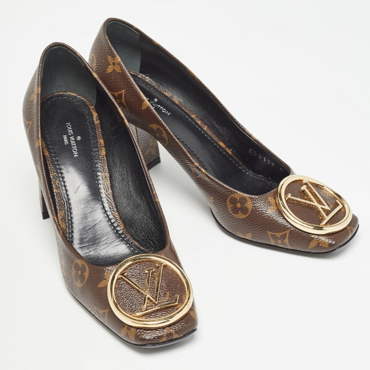 Pre Owned Louis Vuitton Monogram Canvas Madeleine Pumps Size 38.5