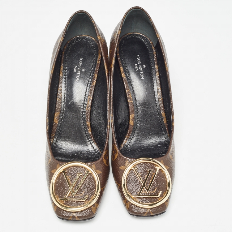 Pre Owned Louis Vuitton Monogram Canvas Madeleine Pumps Size 38.5