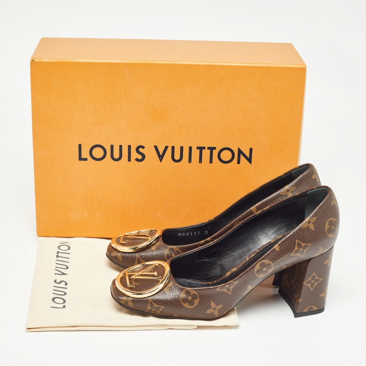 Pre Owned Louis Vuitton Monogram Canvas Madeleine Pumps Size 38.5