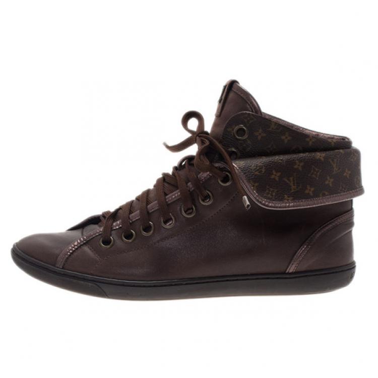 Louis Vuitton Black Brown Adults High Top Canvas Shoes – Teepital –  Everyday New Aesthetic Designs