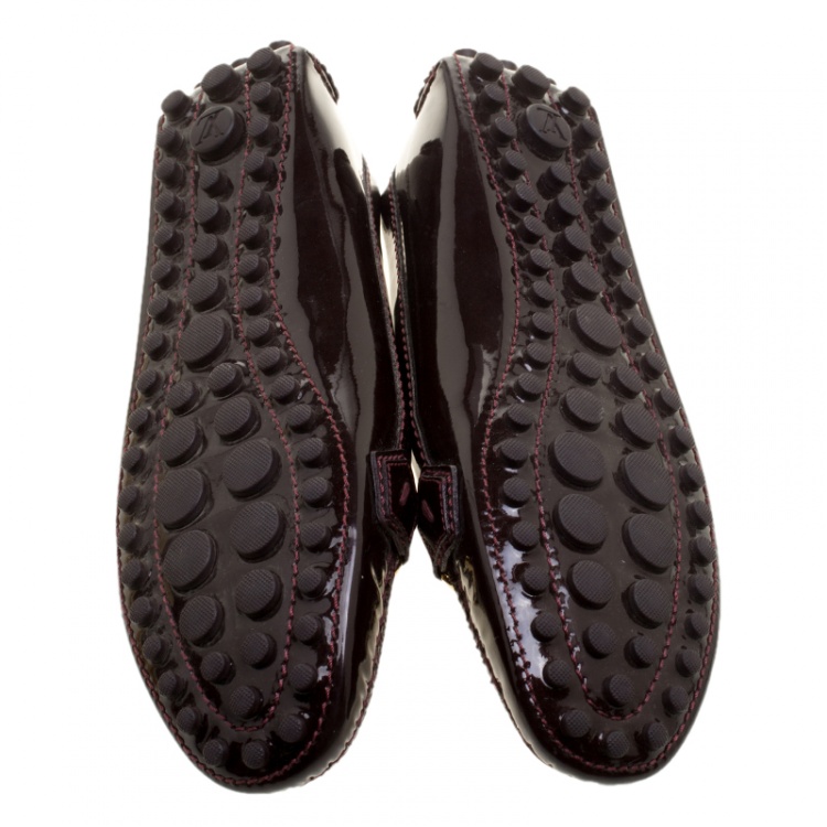 مملوكة مسبقًا Louis Vuitton Bordeaux Patent Leather Oxford Loafers Size 37.5