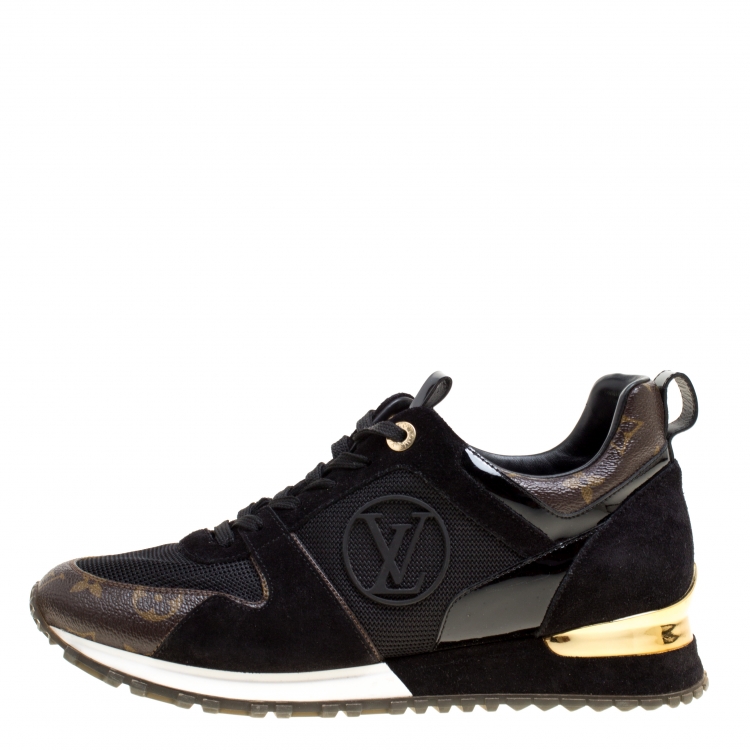 Louis Vuitton Black Leather and Suede Runaway Sneakers Size 39 Louis  Vuitton | The Luxury Closet