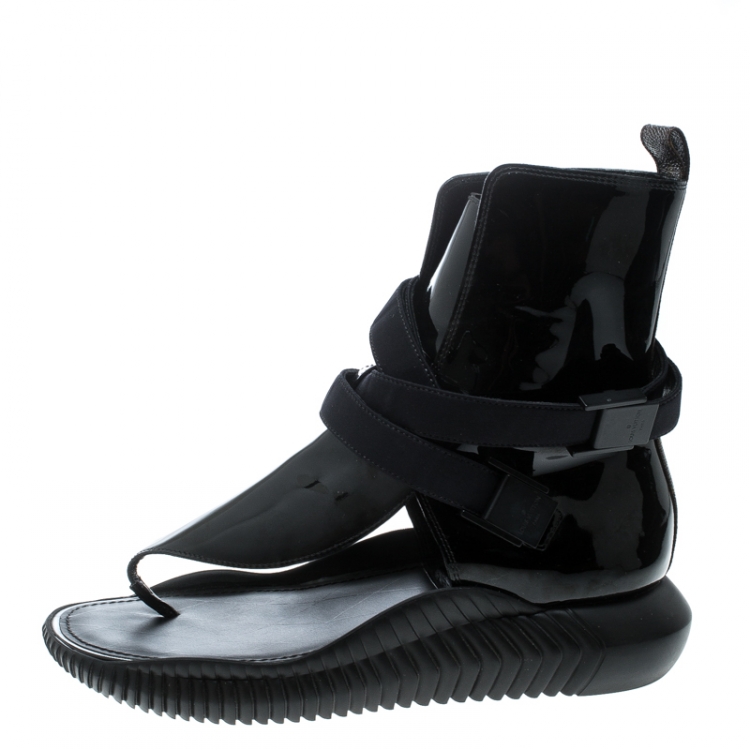 Louis Vuitton Patent Leather Ankle Strap Sandals