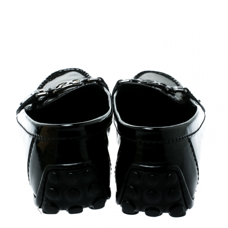 Pre Owned Louis Vuitton Black Patent Leather Oxford Loafers Size 37