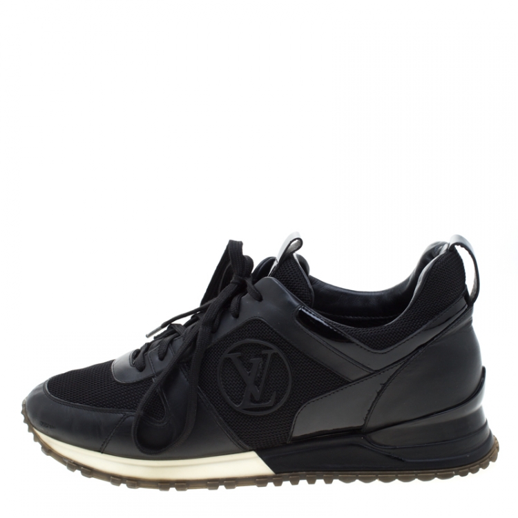 Louis Vuitton Black Neoprene And Leather Run Away Slip On Sneakers