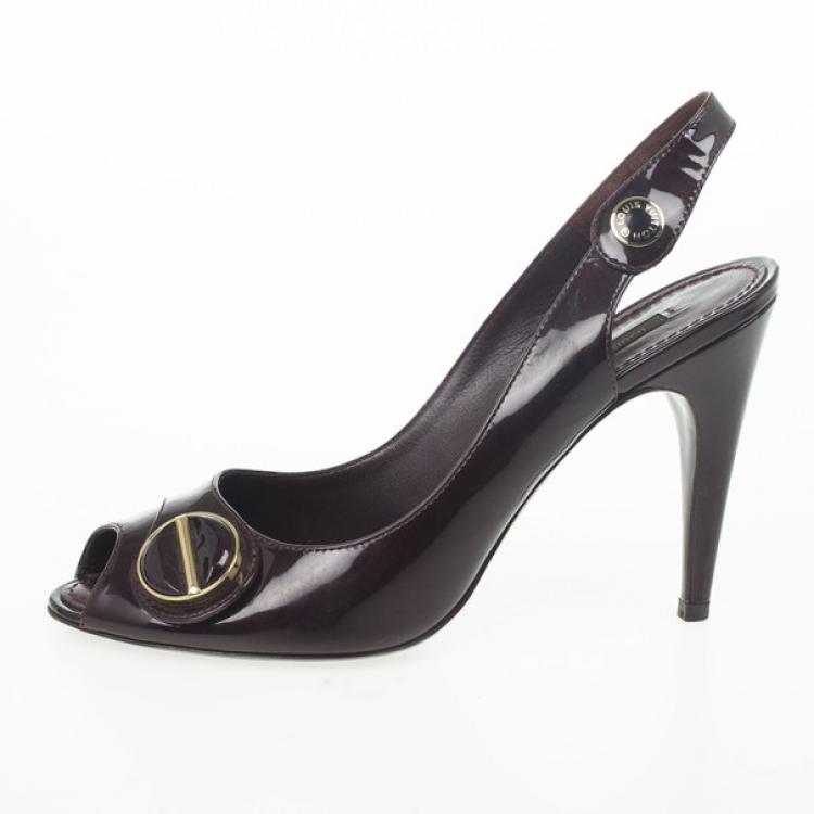 Louis Vuitton Tricolor Monogram Canvas and Patent Leather Ankle Strap Flat  Sandals Size 37.5 Louis Vuitton