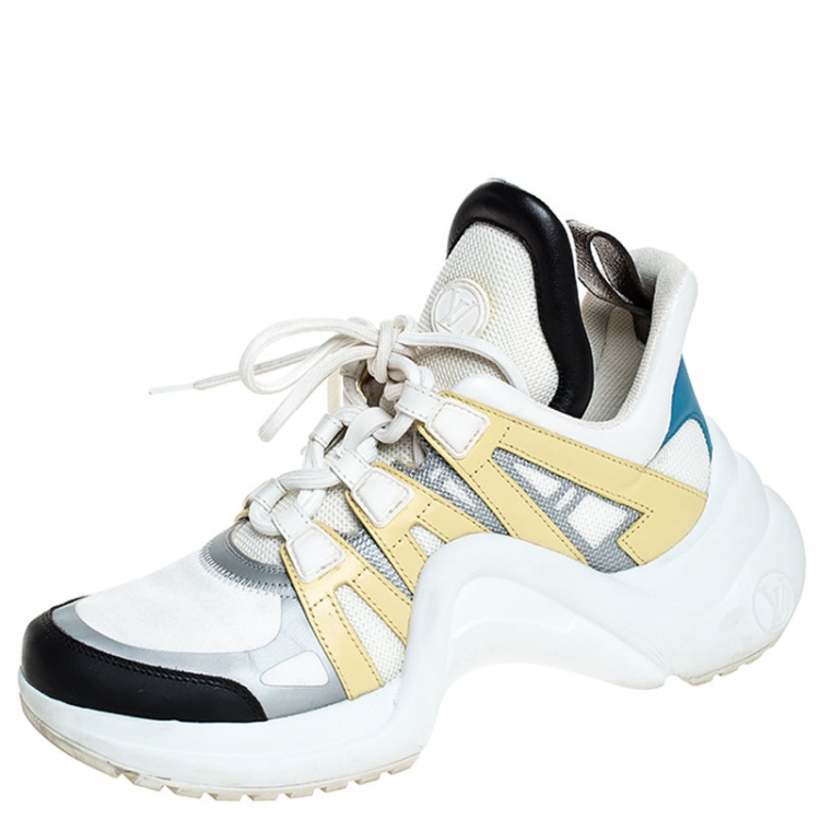 Louis Vuitton White/Gold Technical Fabric/Leather Archlight Sneakers Size  9/39.5 - Yoogi's Closet