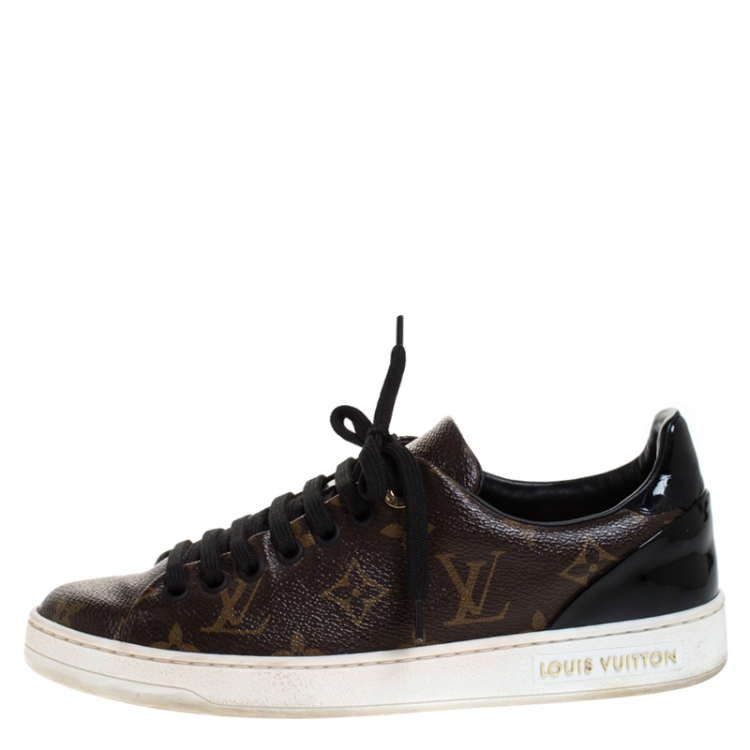 Louis Vuitton Brown Monogram Canvas Frontrow Lace Up Sneakers Size