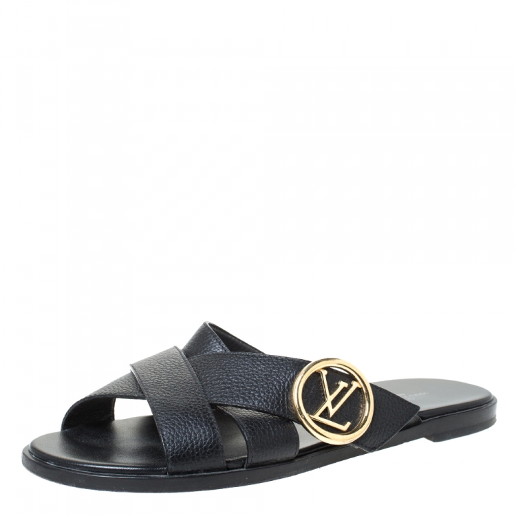 Louis Vuitton, Shoes, Lv Black Slides