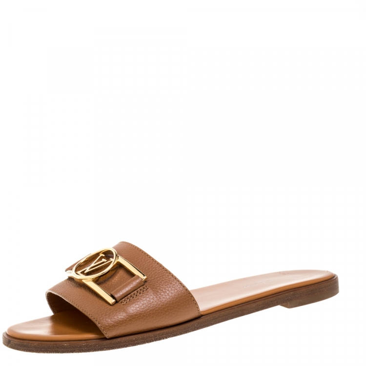 Louis Vuitton Lock it Flat Mule Sandals - ملابس تركية جملة