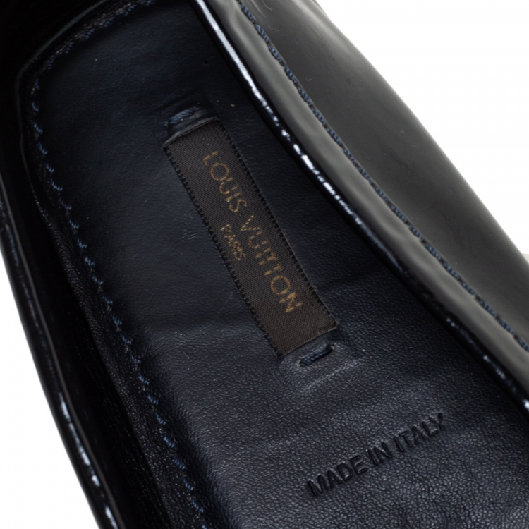 Pre Owned Louis Vuitton Black Patent Leather Oxford Loafers Size 36