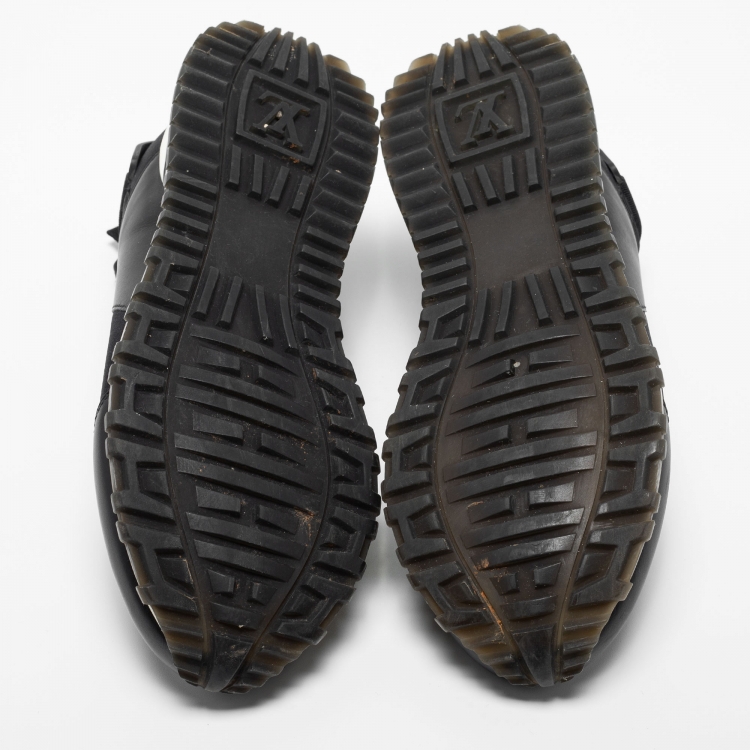 مملوكة مسبقًا Louis Vuitton Black Fabric and  Leather Slip On  Sneakers Size 36