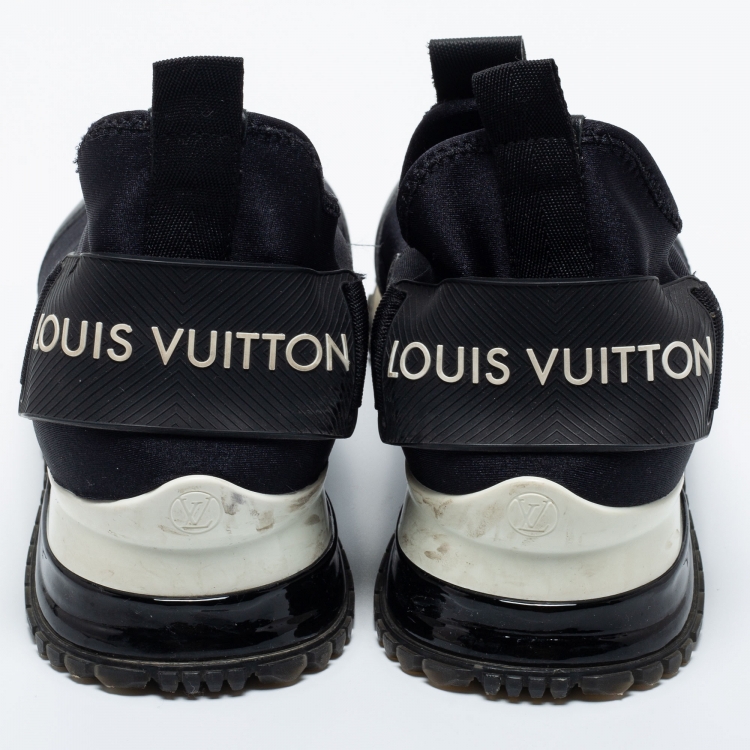 مملوكة مسبقًا Louis Vuitton Black Fabric and  Leather Slip On  Sneakers Size 36