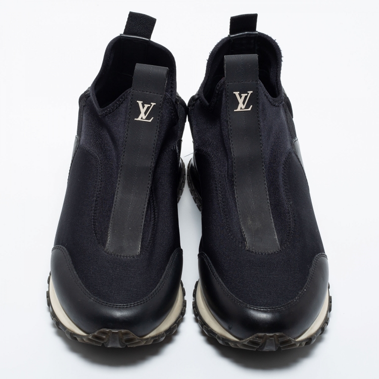 مملوكة مسبقًا Louis Vuitton Black Fabric and  Leather Slip On  Sneakers Size 36