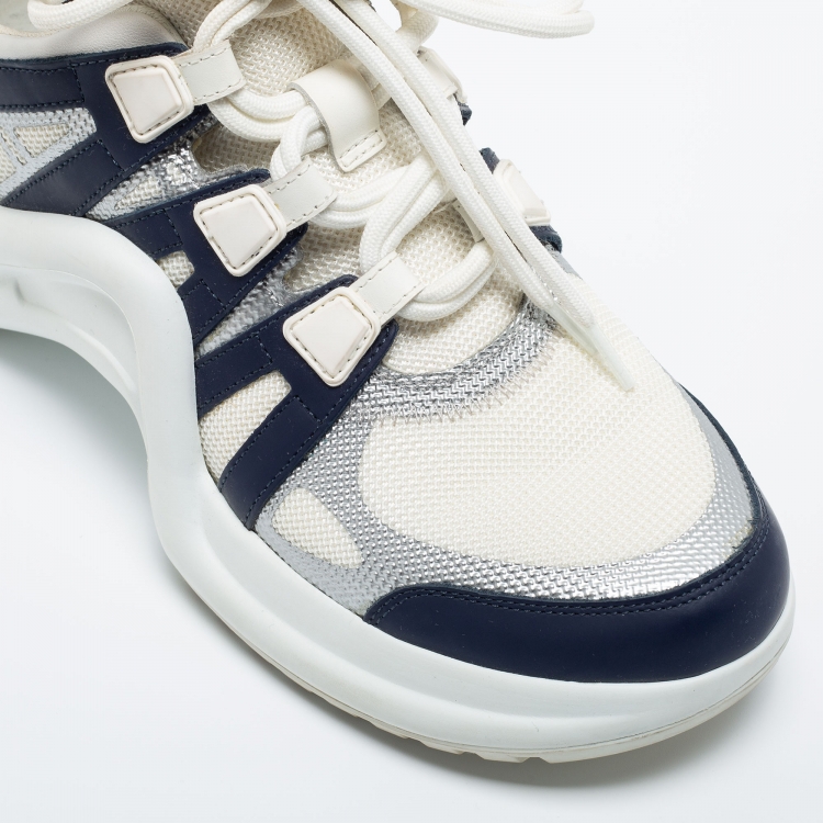 مملوكة مسبقًا Louis Vuitton Multicolor Mesh and Leather Archlight Sneakers Size 37.5