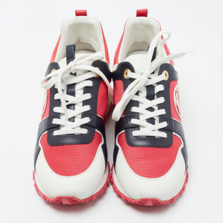 Pre Owned Louis Vuitton Multicolor Mesh and Leather Run Away Sneakers Size 38