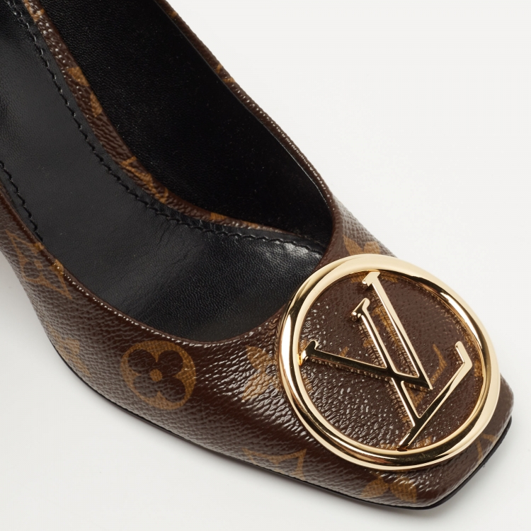 مملوكة مسبقًا Louis Vuitton Brown Monogram Canvas Madeleine Pumps Size 37