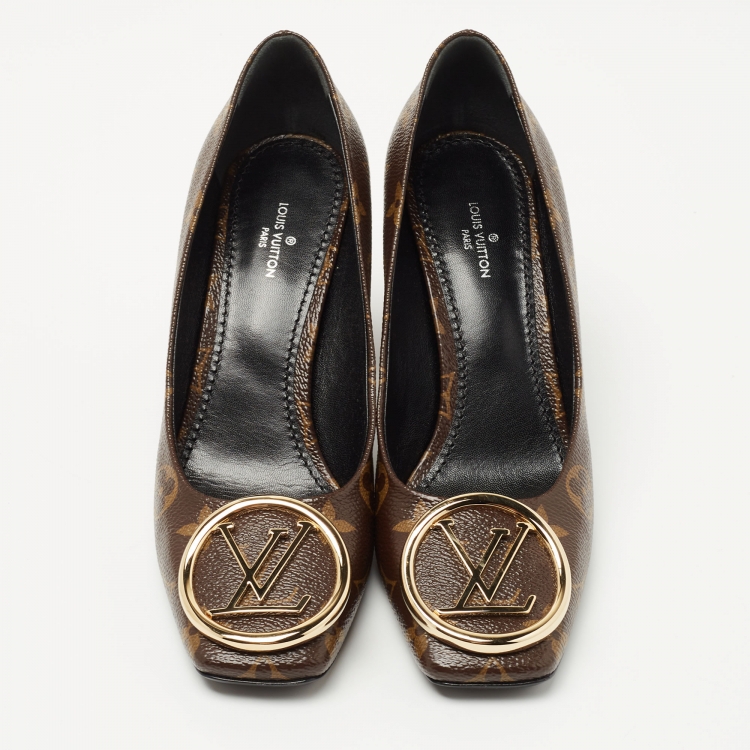 مملوكة مسبقًا Louis Vuitton Brown Monogram Canvas Madeleine Pumps Size 37