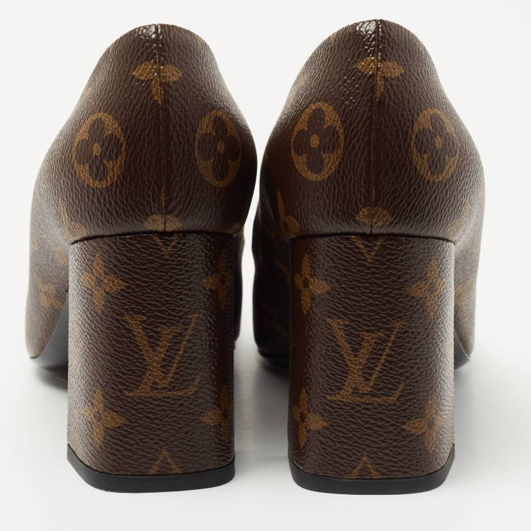 مملوكة مسبقًا Louis Vuitton Brown Monogram Canvas Madeleine Pumps Size 37